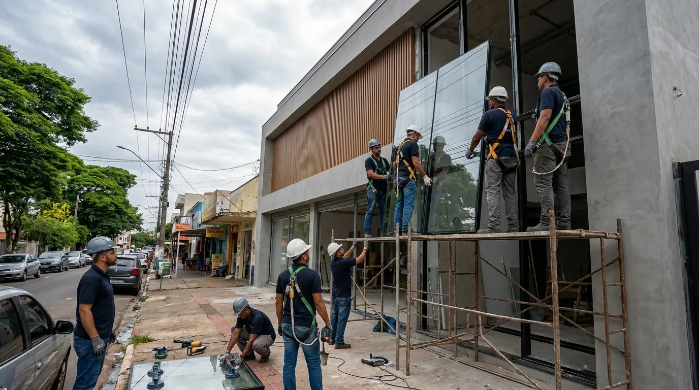 Fachada de Vidro em São José do Rio Preto‑SP